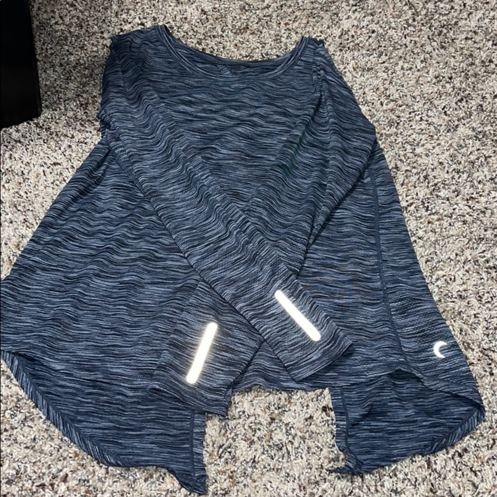 Charcoal Split Back Long Sleeve